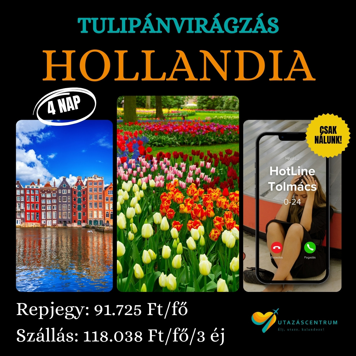 amszterdam hollandia látnivalók utazás programok városnézés városlátogatás tulipánfesztivál utazáscentrum blog