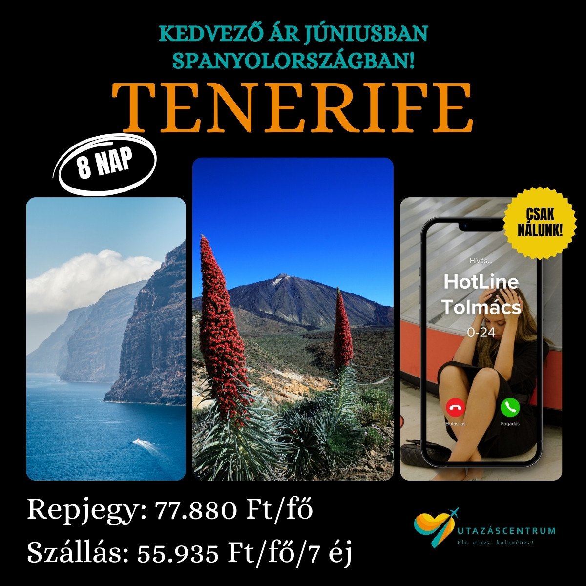 Tenerife Spanyolország utazás nyaralás üdülés utazáscentrum blog szállás